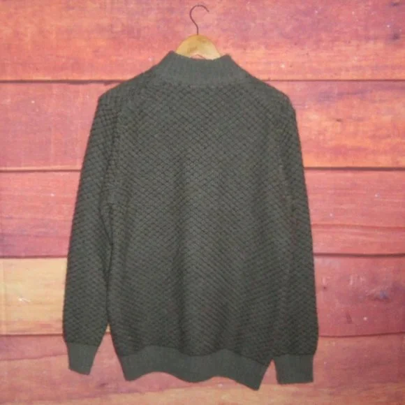 Joseph Abboud Wool Blend 1/4 Zip Gray Knit Sweater - XL - Picture 6 of 6